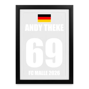 Malle 2026 Andy Theke 69 FC Malle 2026 - Framed poster (27 × 37 cm) - black - Front