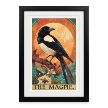 Pies Magpie - Affiche encadrée (27 × 37 cm) - noir - Devant