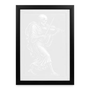  Skeleton playing the violin - Framed poster (27 × 37 cm) - black - Front