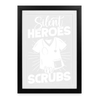 Anesthesiologist Heroes In Scrub Specialist - Framed poster (27 × 37 cm) - black - Front