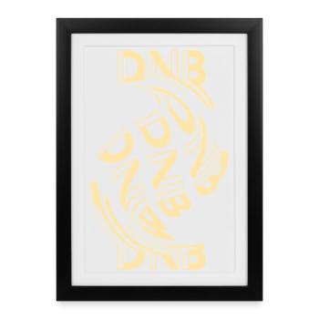 Dnb Outfit Drum & Bass rave outfit Trippy  - Affiche encadrée (27 × 37 cm) - noir - Devant