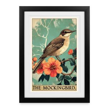 Oiseaux moqueurs Oiseaux moqueurs - Affiche encadrée (27 × 37 cm) - noir - Devant