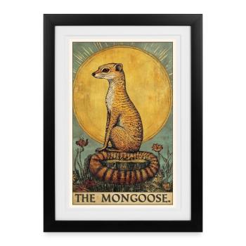 La mangouste de la mangouste - Affiche encadrée (27 × 37 cm) - noir - Devant