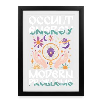 Énergie occulte Problèmes modernes Okkulte Energie - Affiche encadrée (27 × 37 cm) - noir - Devant