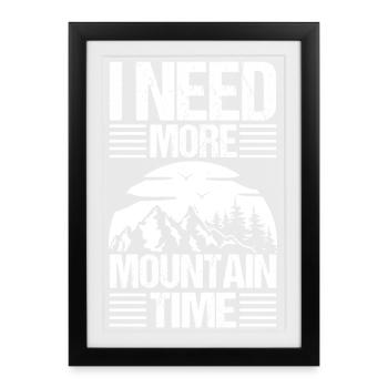 Hiking Mountain Trail Backpacking Outdoors Wildern - Gerahmtes Poster (27 × 37 cm) - Schwarz - Vorne