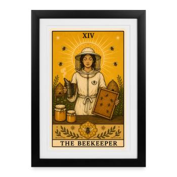 Beekeeper | Bees Honey Beekeeping Tarot - Framed poster (27 × 37 cm) - black - Front