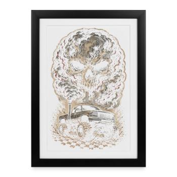 Charbon roulant - Affiche encadrée (27 × 37 cm) - noir - Devant