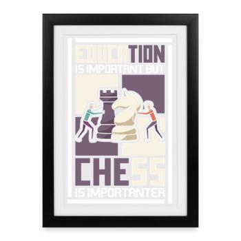 Chess Chess Player Chessboard - Framed poster (27 × 37 cm) - black - Front