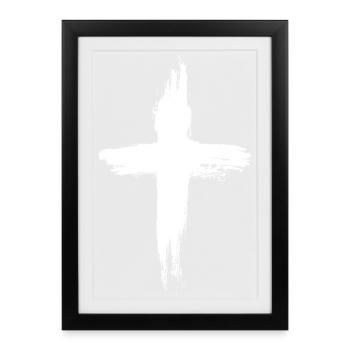 Christian Cross - Framed poster (27 × 37 cm) - black - Front