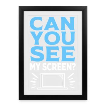 Remote Homeoffice - Gerahmtes Poster (27 × 37 cm) - Schwarz - Vorne