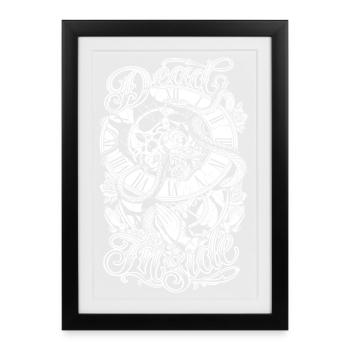 Tote Schlange im Inneren - Gerahmtes Poster (27 × 37 cm) - Schwarz - Vorne