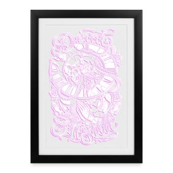Pink Death Watch - Gerahmtes Poster (27 × 37 cm) - Schwarz - Vorne