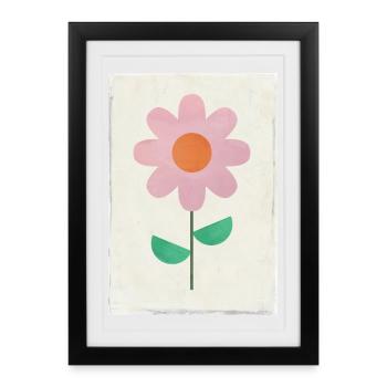 Fleur - Affiche encadrée (27 × 37 cm) - noir - Devant
