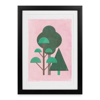 Wald - Gerahmtes Poster (27 × 37 cm) - Schwarz - Vorne