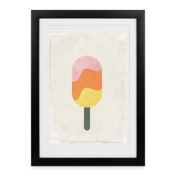 Glaces - Affiche encadrée (27 × 37 cm) - noir - Devant