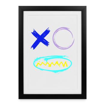 Face Graffiti Teeth - Framed poster (27 × 37 cm) - black - Front