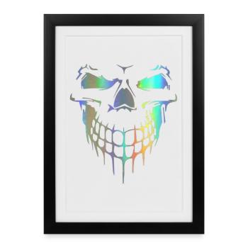 crâne - Affiche encadrée (27 × 37 cm) - noir - Devant