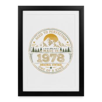 1978 Birthday Party 1978 - Born in 1978 - Framed poster (27 × 37 cm) - black - Front