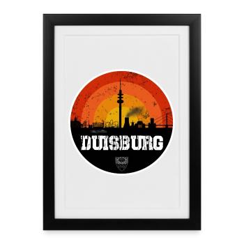 La ligne d’horizon de Duisbourg - Affiche encadrée (27 × 37 cm) - noir - Devant