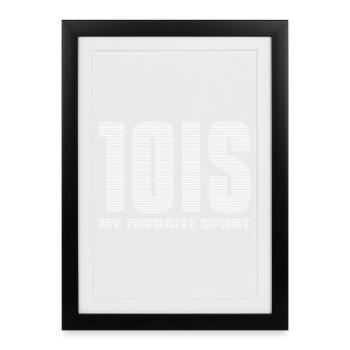 Le tennis, mon sport favori Blanc - Affiche encadrée (27 × 37 cm) - noir - Devant