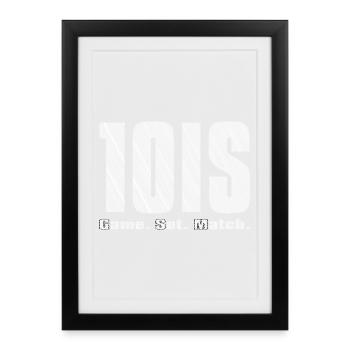 Tennis game set match white - Framed poster (27 × 37 cm) - black - Front