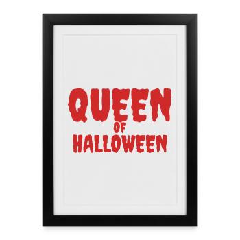 Halloween Queen Graphic Tee Design - Framed poster (27 × 37 cm) - black - Front