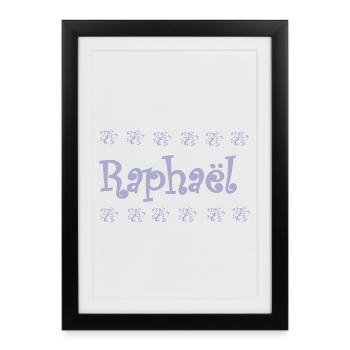 Raphael Floral Script - Framed poster (27 × 37 cm) - black - Front
