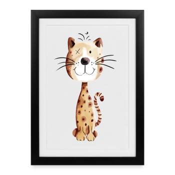 Little Cat - Cats Comic - Framed poster (27 × 37 cm) - black - Front