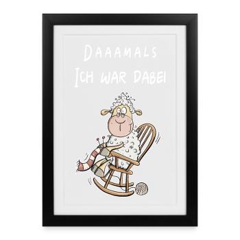 Daaamals - J'étais un mouton I Funshirt Senior - Affiche encadrée (27 × 37 cm) - noir - Devant