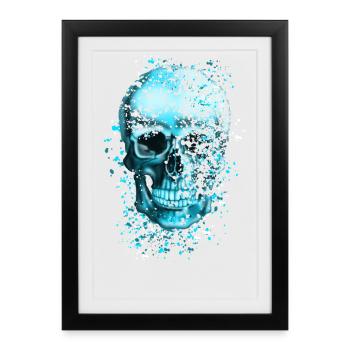 crâne - Affiche encadrée (27 × 37 cm) - noir - Devant