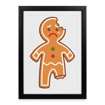 Gingerbread Man Gingerbread Man Gingerbread Mi Mi Mi - Framed poster (27 × 37 cm) - black - Front