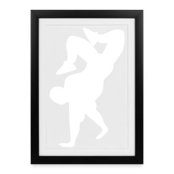 Breakdance - Affiche encadrée (27 × 37 cm) - noir - Devant