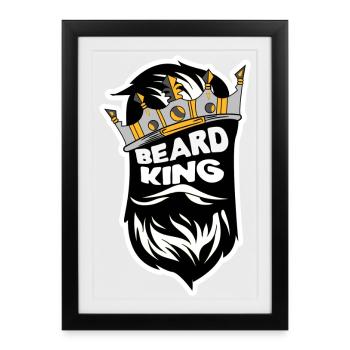 Beard Masculinity Statement Beard Hairstyle Beard Wearer - Framed poster (27 × 37 cm) - black - Front