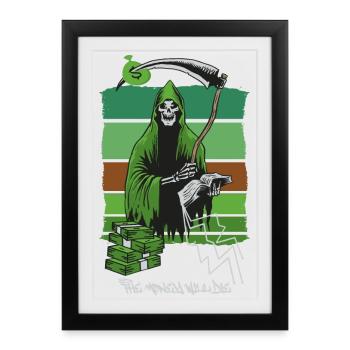 La Faucheuse - Affiche encadrée (27 × 37 cm) - noir - Devant