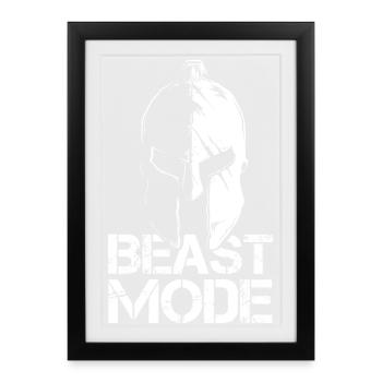 Gladiator Symbol Helmet Fighter Rome Illustration - Framed poster (27 × 37 cm) - black - Front