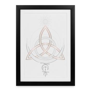 Trinity knot Triqueta Triquetra - Framed poster (27 × 37 cm) - black - Front