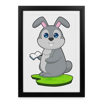 Bunny Book - Framed poster (27 × 37 cm) - black - Front