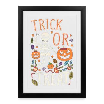 trick or treat - Framed poster (27 × 37 cm) - black - Front
