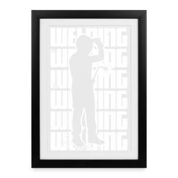 Fun welding - Framed poster (27 × 37 cm) - black - Front