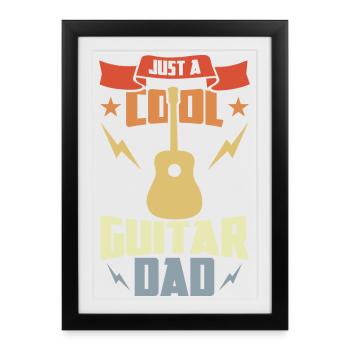 Guitar Dad - Framed poster (27 × 37 cm) - black - Front