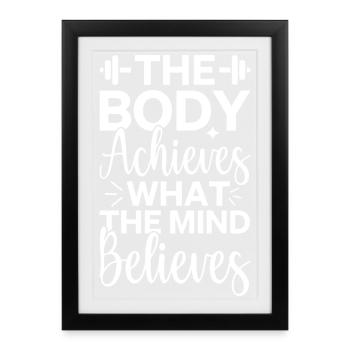 Inspirational Mindset Quote Design - Framed poster (27 × 37 cm) - black - Front