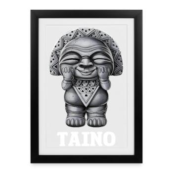 Taino Goddess Atabey - Framed poster (27 × 37 cm) - black - Front