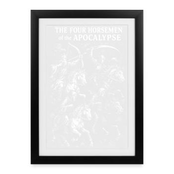 The Four Horsemen of the Apocalypse Illustration - Framed poster (27 × 37 cm) - black - Front