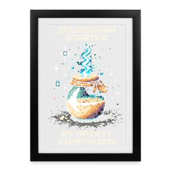 Sourdough: My soul mate | Baking bread - Framed poster (27 × 37 cm) - black - Front