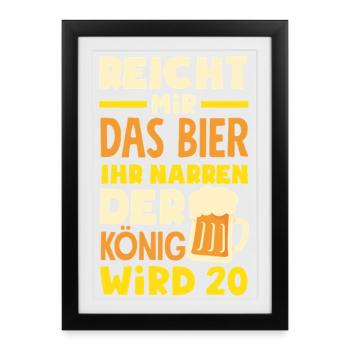 Funny 20th Birthday Gift - Framed poster (27 × 37 cm) - black - Front