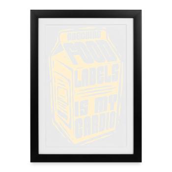 Lactose Intolerant Checking Food Labels - Framed poster (27 × 37 cm) - black - Front
