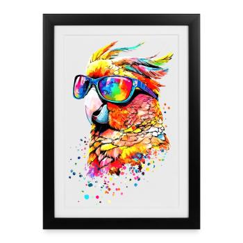 Parrot Macaw Parakeet Cockatoo Lover Parrots - Framed poster (27 × 37 cm) - black - Front