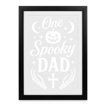 Un papa effrayant Costume d’Halloween Fun - Affiche encadrée (27 × 37 cm) - noir - Devant