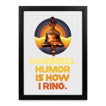 Choir Music Instrument Handbell Choir - Framed poster (27 × 37 cm) - black - Front