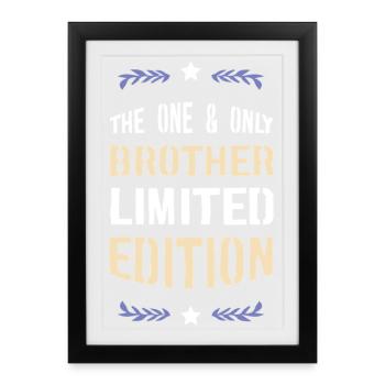 Le Frère Unique – Édition Limitée - Affiche encadrée (27 × 37 cm) - noir - Devant